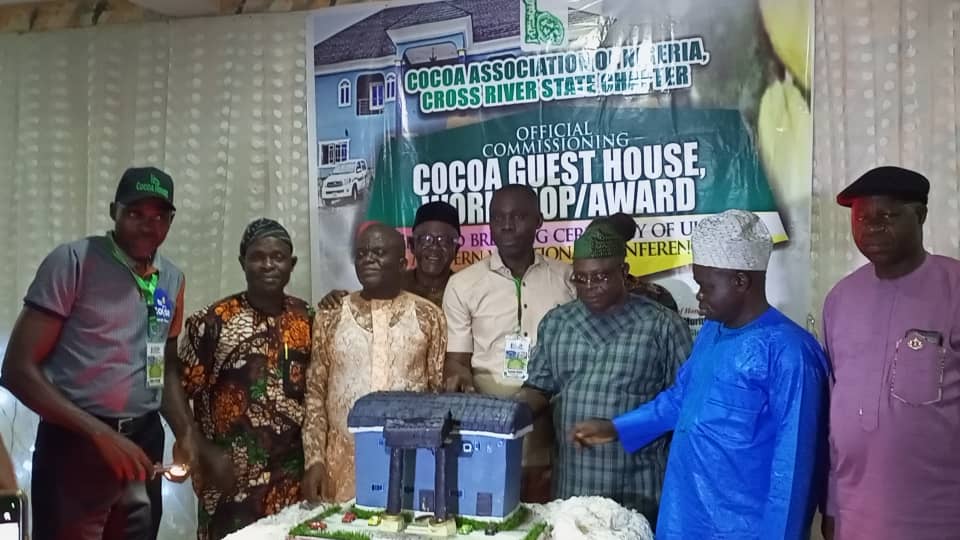 Cross River State Cocoa Association of Nigeria CAN Chairman Mr. Ejor Bissong shortly before Official Commissioning of Cocoa Guest House in Ikom LGA of Cross River State by Gov. Ben Ayade